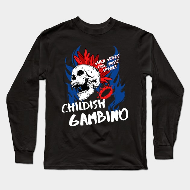 childish gambino ll music speaks Long Sleeve T-Shirt by daley doodles